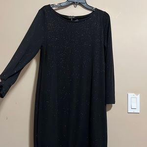 Beautiful black long sleeve sparkly dress. Size large.
